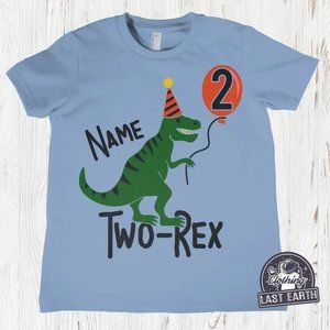 Dinosaur Birthday Shirt, Personalized T-Rex Shirt, 1st, 2nd, 3rd, 4th, 5th, Tee
